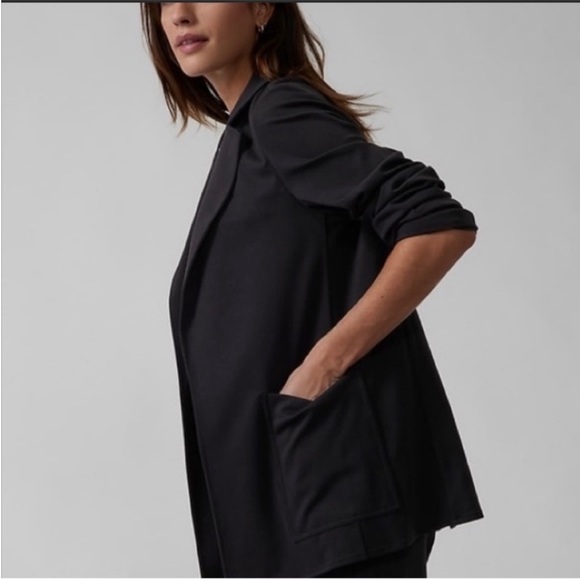Athleta Eastbound Ponte Blazer Black Size 0 - Picture 2 of 6